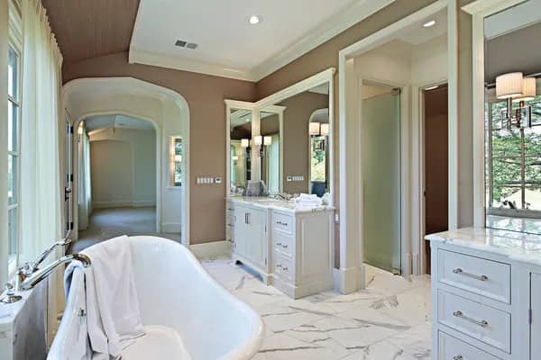 Coastal bathroom design with moisture-resistant materials in Santa Monica