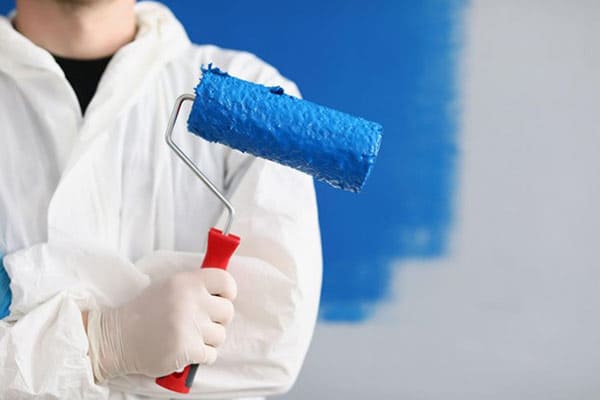 Modern exterior painting on Santa Monica beachfront property
